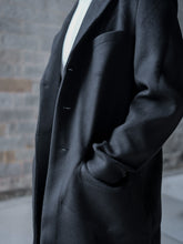 黑色羊毛大褸Black Wool Coat－韓國男裝