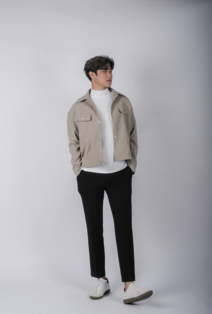 米色挺身外套Trucker Jacket in Beige-韓國男裝