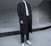 黑色羊毛大褸Black Wool Coat－韓國男裝