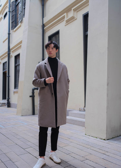 啡色大衣Brown Coat－韓國男裝