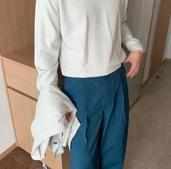滑身落地長褲Relaxed Fit Bottom - 韓國男裝