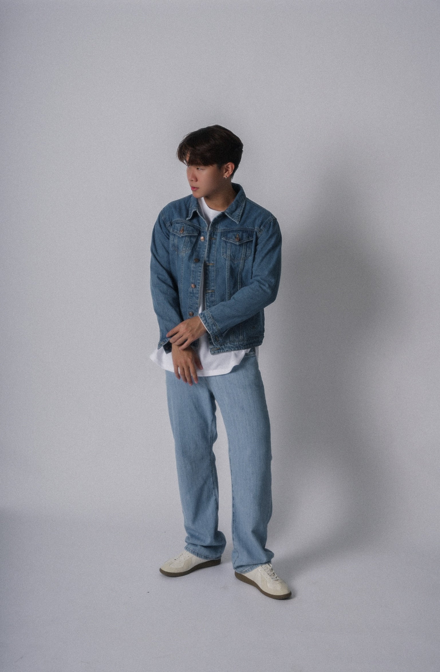 淺藍牛仔褲Light Washed Jeans-韓國男裝