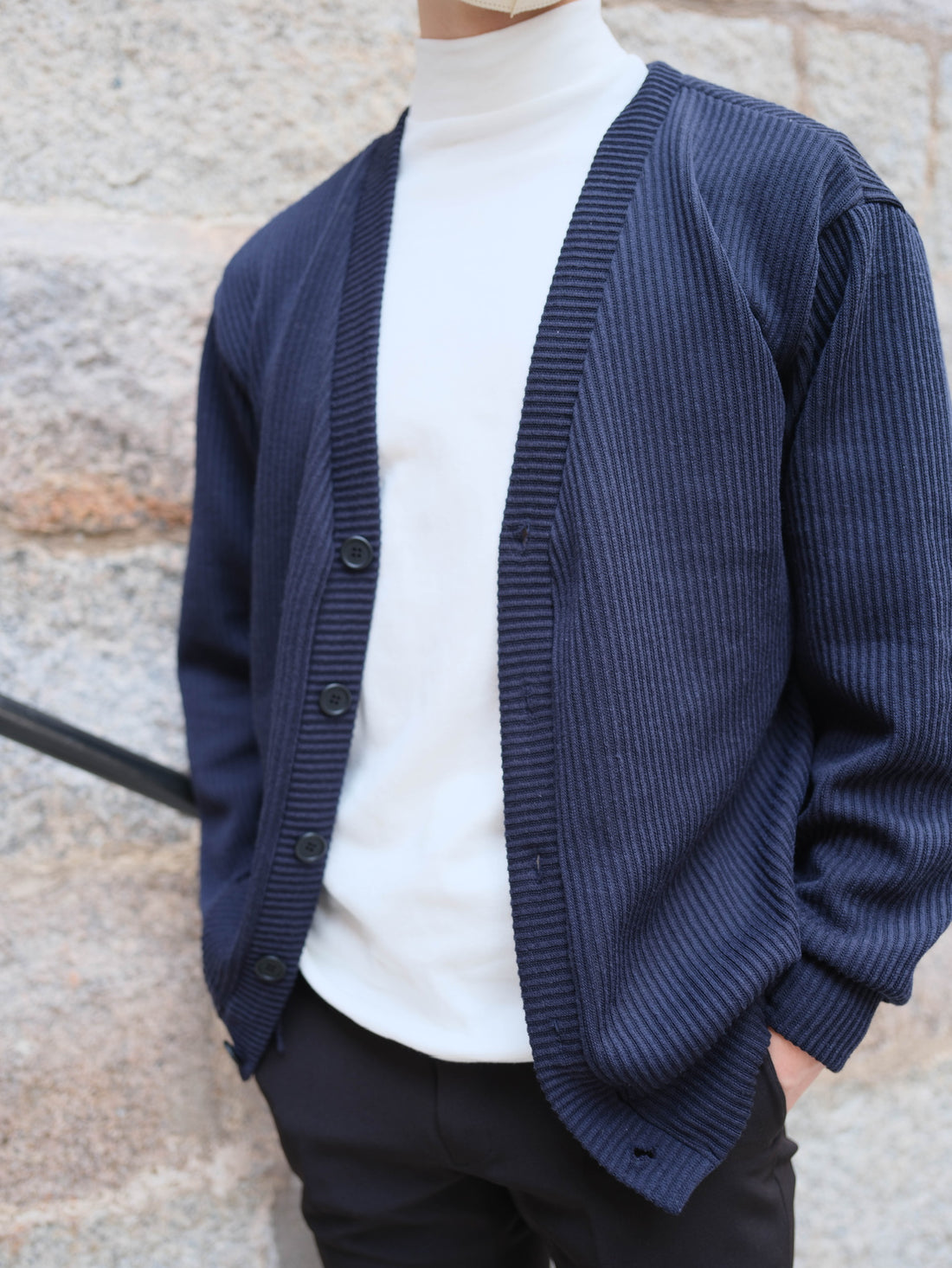 深藍基本款外套