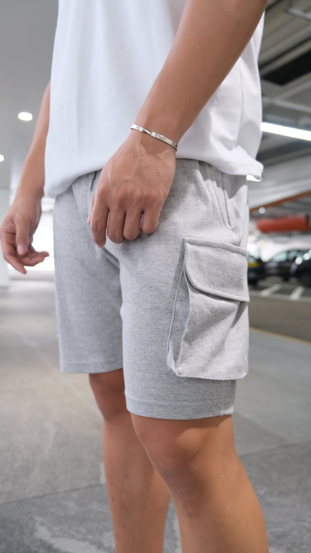 韓國男裝-淺灰短褲Grey Shorts