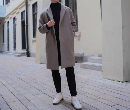 啡色大衣Brown Coat－韓國男裝