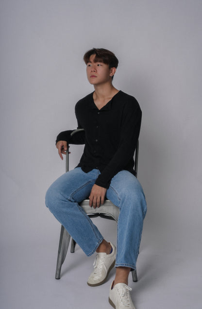 Black Button Top－韓國男裝