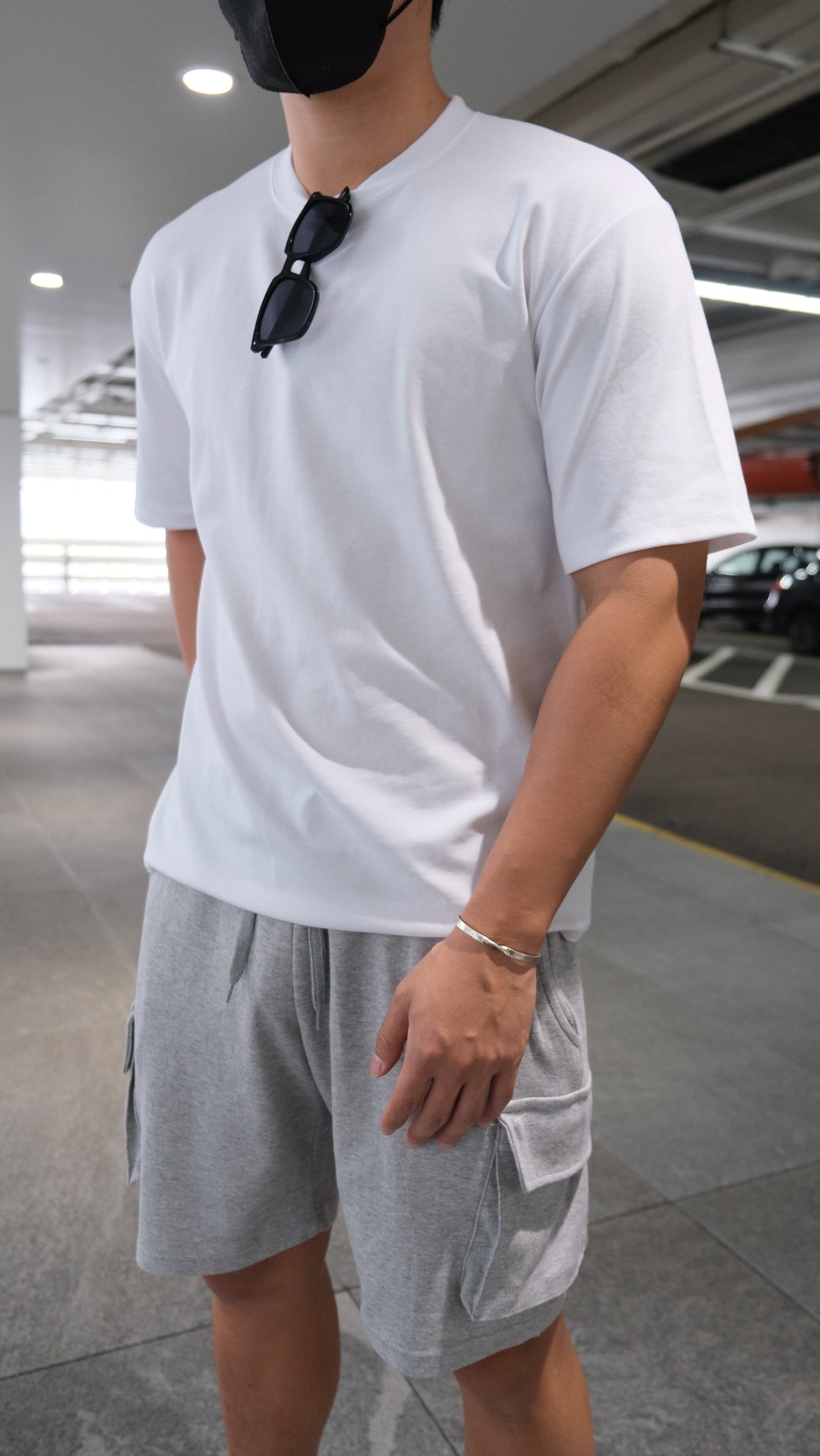 韓國男裝-淺灰短褲Grey Shorts