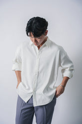 垂墜感滑身碳灰襯衫Basic Charcoal Shirt － 韓國男裝