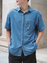 韓國男裝-牛仔布襯衫Denim Top