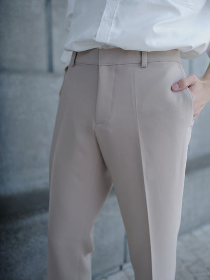 米色日常長褲Daily Beige Bottom－韓國男裝