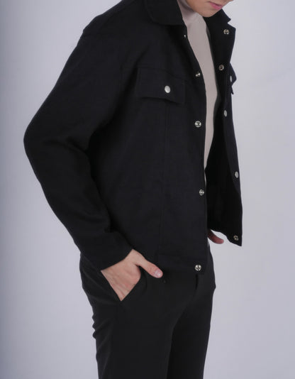 黑色挺身外套Trucker Jacket in Black－韓國男裝