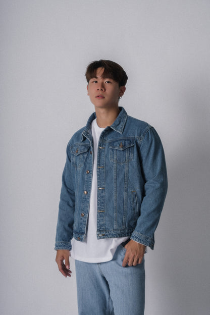 淺藍牛仔褲Light Washed Jeans-韓國男裝