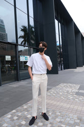 韓國男裝-白色西裝褲Ivory Bottom