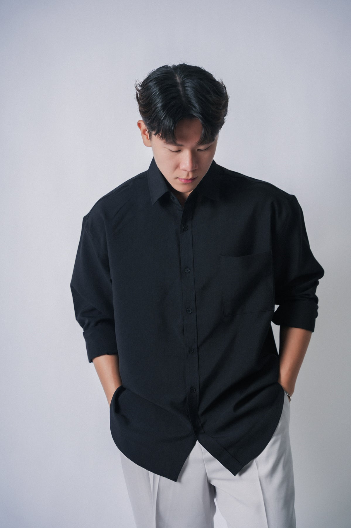 Black shirt - Men's Korean Clothing – 179CM.Korea