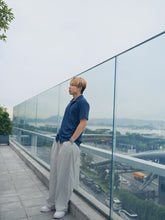 藍色短袖襯衫Blue Short Sleeves Shirt－韓國男裝