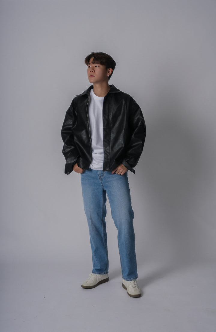 黑色皮褸Leather Jacket - 179cmhk