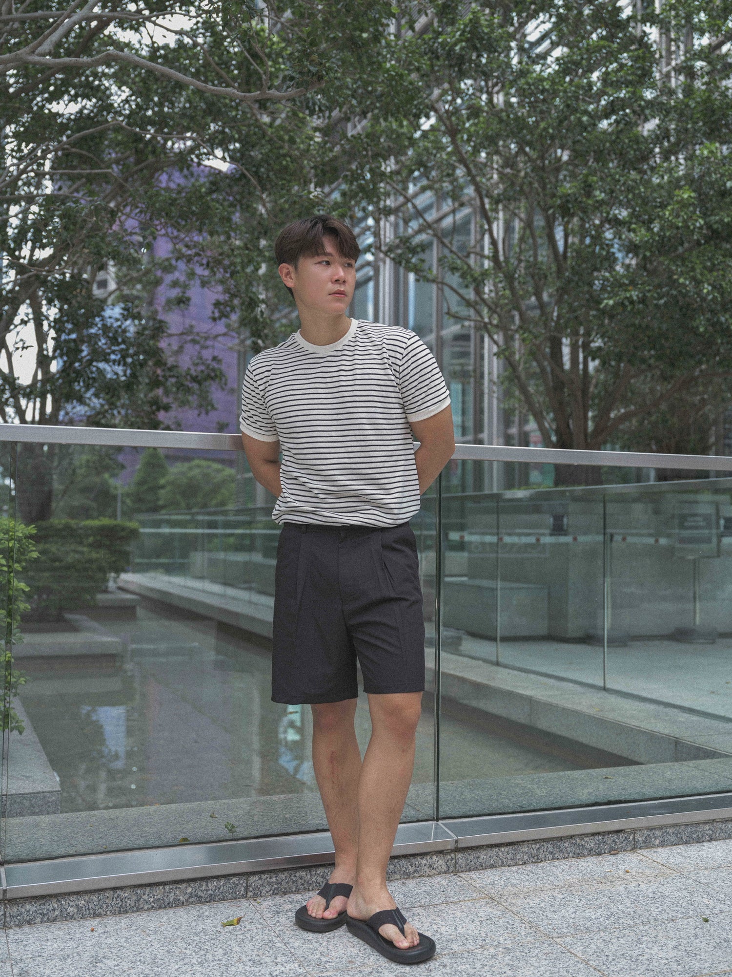 韓國男裝-黑色百搭短褲Black Shorts