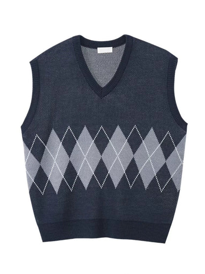 菱格針織冷背心