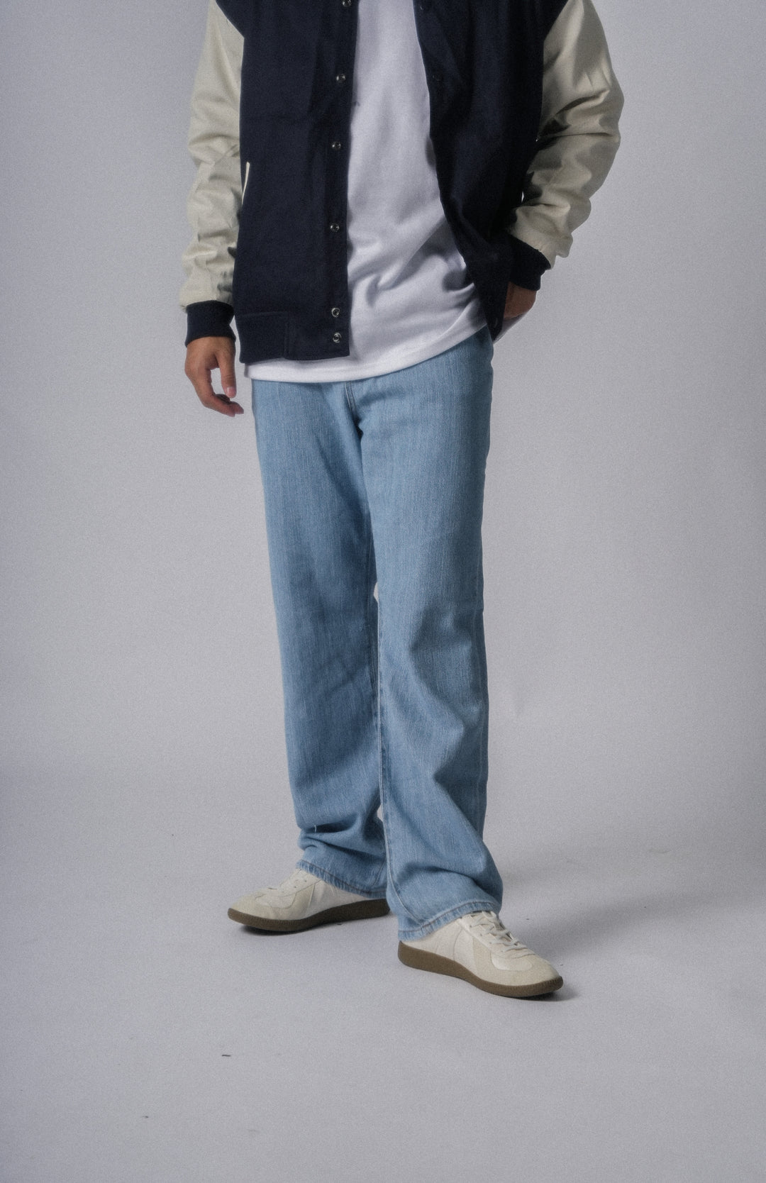 Navy Varsity Jacket- 韓國男裝