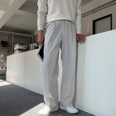 淺灰落地長褲Daily Relaxed Fit Bottom in Grey - 韓國男裝