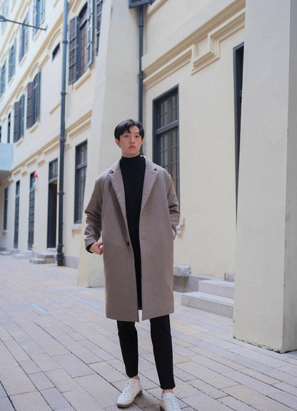 啡色大衣Brown Coat－韓國男裝