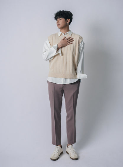 直腳九分長褲Slim Fit Bottom－韓國男裝