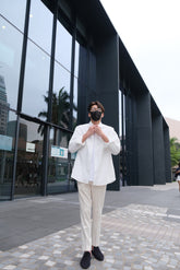 韓國男裝-白色西裝褲Ivory Bottom