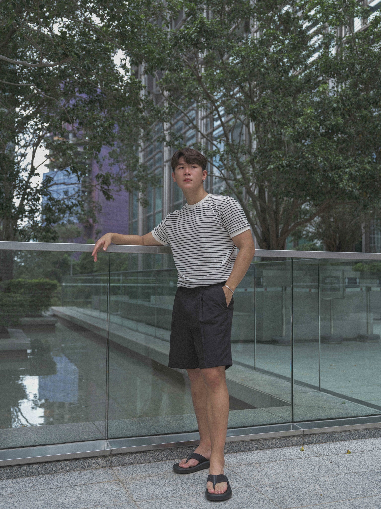 韓國男裝-黑色百搭短褲Black Shorts