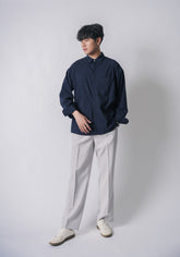 灰色落地西褲Wide Fit Bottom-韓國男裝