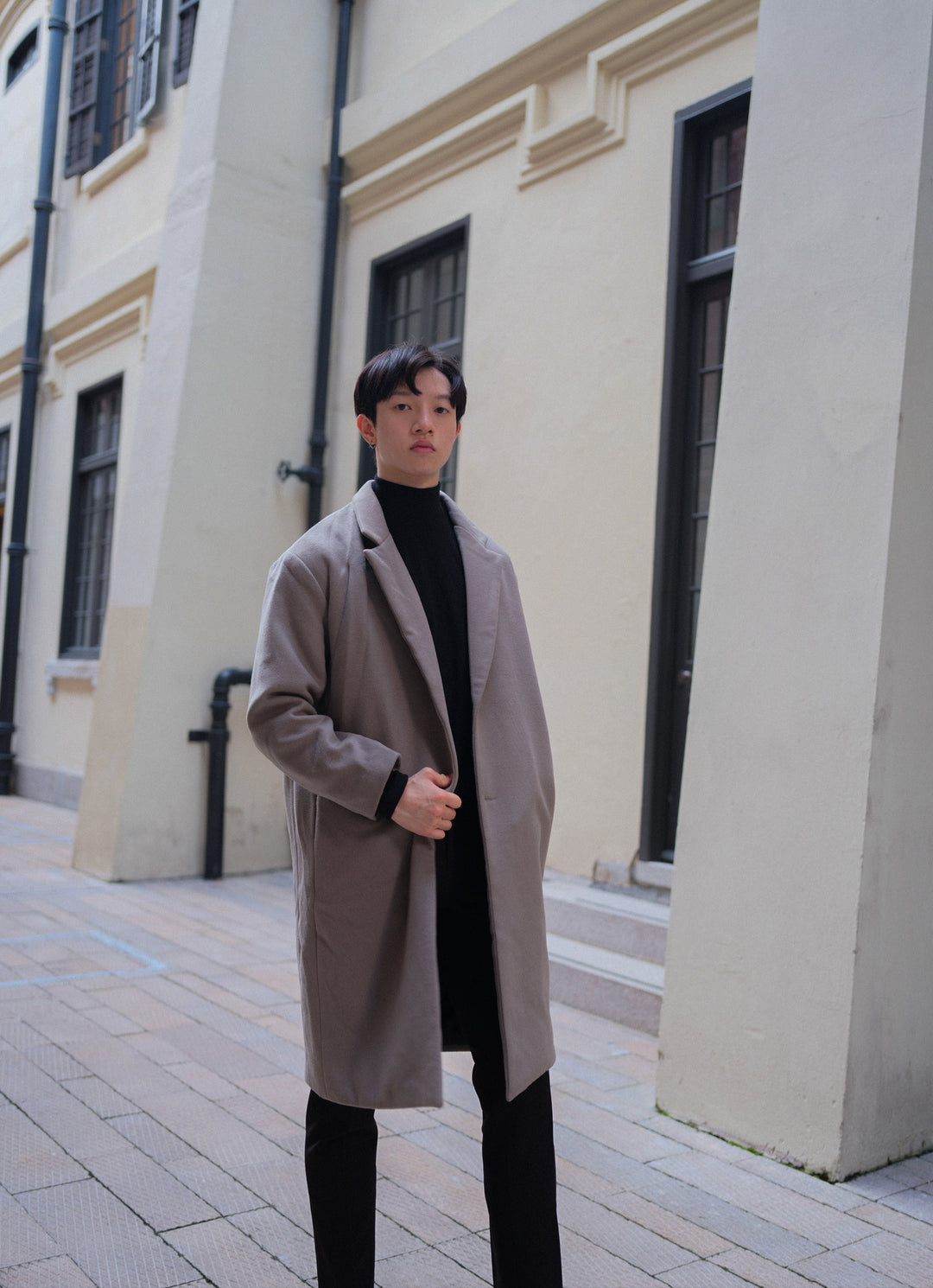 啡色大衣Brown Coat－韓國男裝