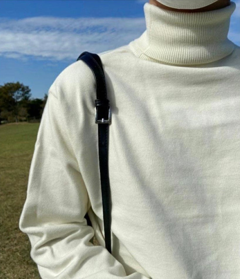 樽領針織上衣Roll Neck Top－韓國男裝