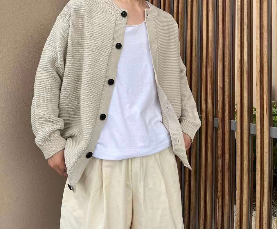 針織鈕扣外套Neutral Cardigan－韓國男裝