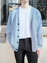 淺藍基本款外套Light Blue Basic Cardigan-韓國男裝