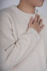 燕麥米色針織上衣Oatmeal Knit Top-韓國男裝