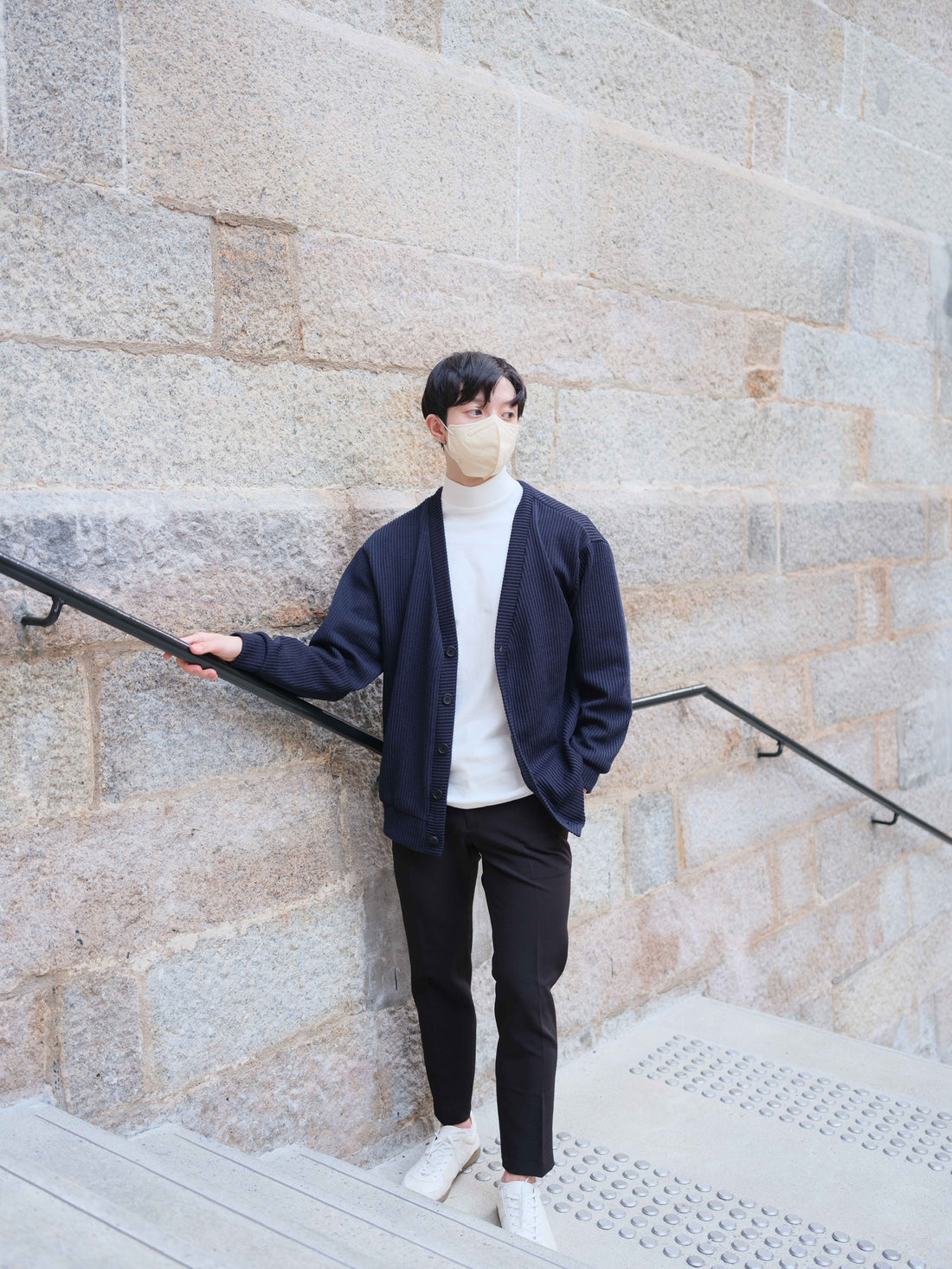 深藍基本款外套