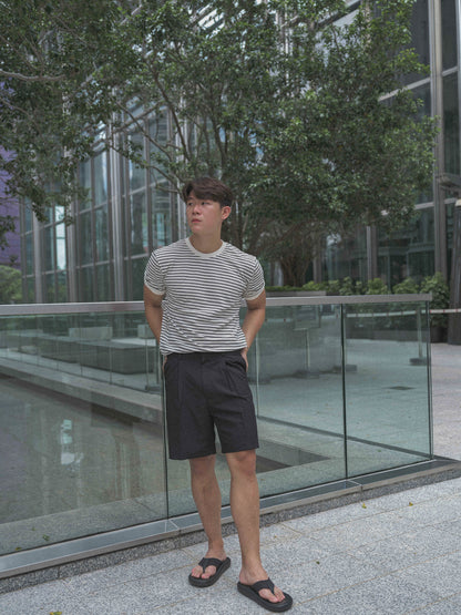 韓國男裝-黑色百搭短褲Black Shorts