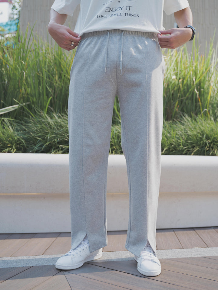 韓國男裝-落地棉質長褲Pleated Cotton Pants