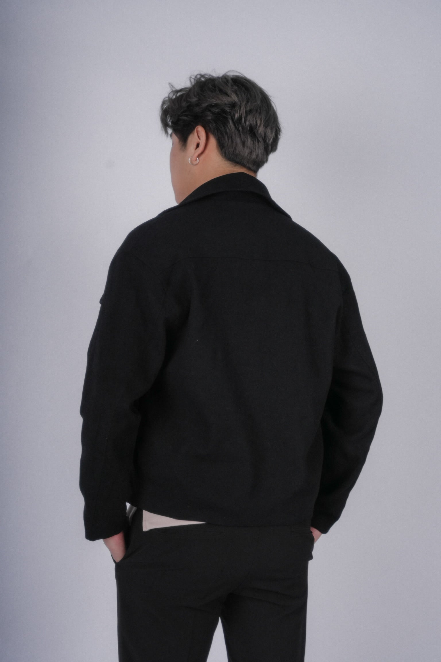 黑色挺身外套Trucker Jacket in Black－韓國男裝