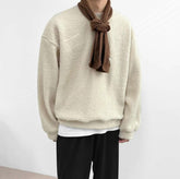 黑色毛毛上衣Fluffy Black Top-韓國男裝