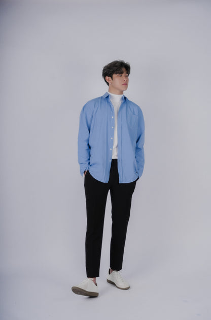 淺藍襯衫Blue Shirt－韓國男裝