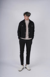 黑色挺身外套Trucker Jacket in Black－韓國男裝