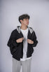 連帽黑色外套Zip Thru Hoodie-韓國男裝