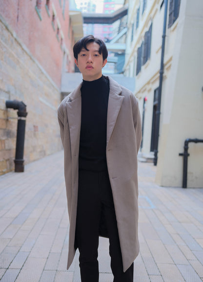 啡色大衣Brown Coat－韓國男裝