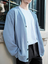 淺藍基本款外套Light Blue Basic Cardigan-韓國男裝