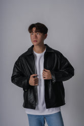 黑色皮褸Leather Jacket - 179cmhk