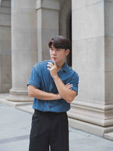 韓國男裝-牛仔布襯衫Denim Top