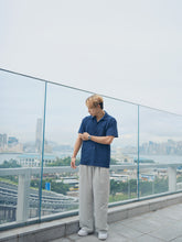 藍色短袖襯衫Blue Short Sleeves Shirt－韓國男裝