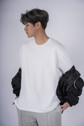 連帽黑色外套Zip Thru Hoodie-韓國男裝