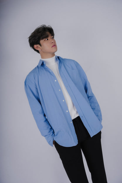 淺藍襯衫Blue Shirt－韓國男裝