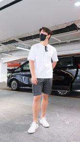 韓國男裝-純白色短袖上衣White Tee